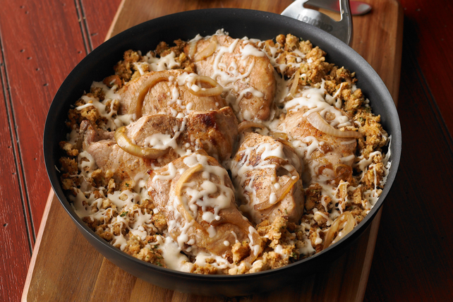 French Onion-Pork Chop Skillet