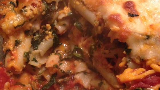 Cheryl's Spinach Cheesy Pasta Casserole