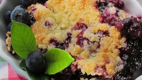 Warm Blueberry Cobbler