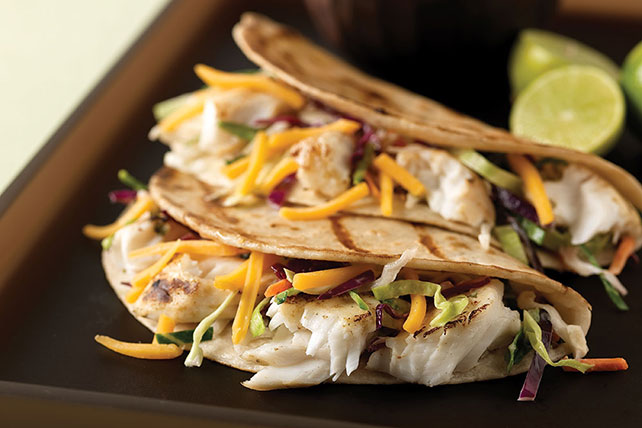 Grilled Fish Tacos with Creamy Coleslaw for Two