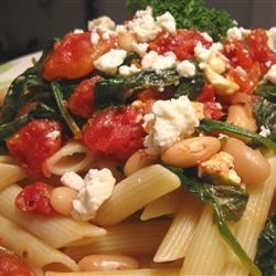 Greek Pasta with Tomatoes and White Beans