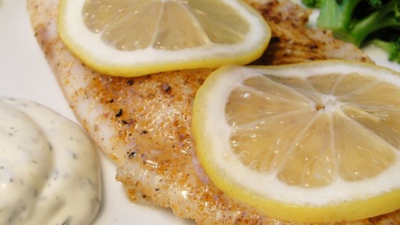 Hudson's Baked Tilapia with Dill Sauce