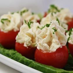 Creamy Shrimp Stuffed Cherry Tomatoes