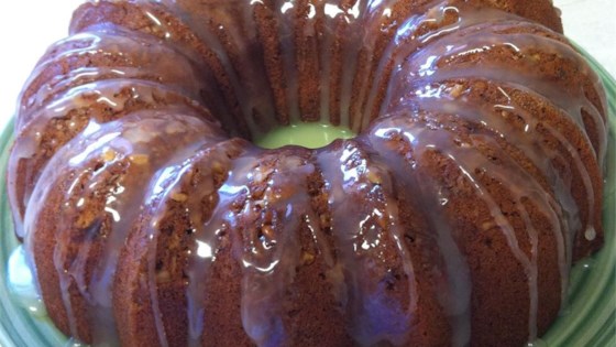 Banana Pound Cake With Caramel Glaze