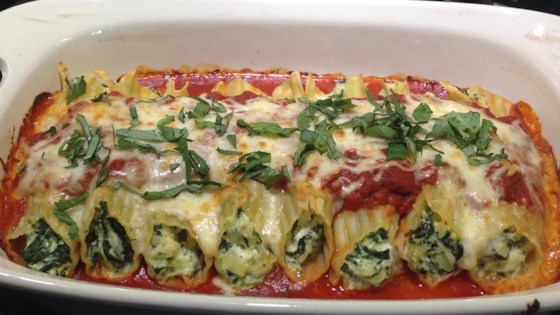 Spinach Cheese Manicotti