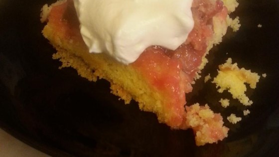 Upside Down Rhubarb Cake