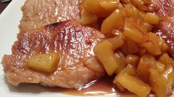 Caramel Apple Pork Chops