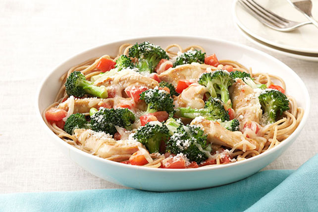 Parmesan, Chicken & Broccoli Pasta for Two