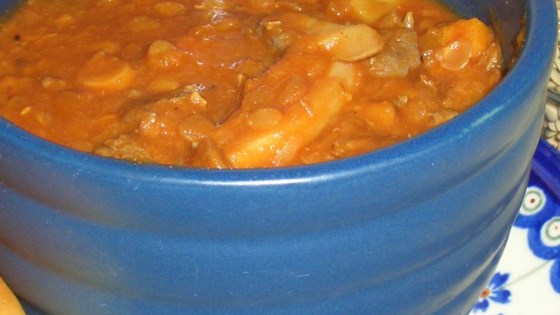 Beefy Lentil Vegetable Soup