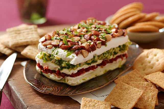 Layered Sun-Dried Tomato and Artichoke Spread