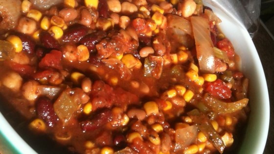 Grandma's Slow Cooker Vegetarian Chili