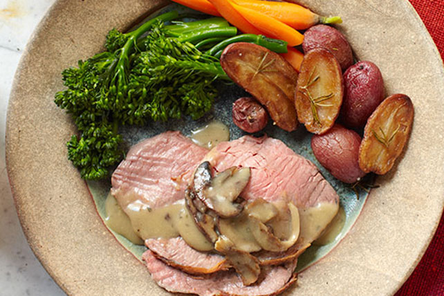 Prime Rib with Marsala-Mushroom Sauce