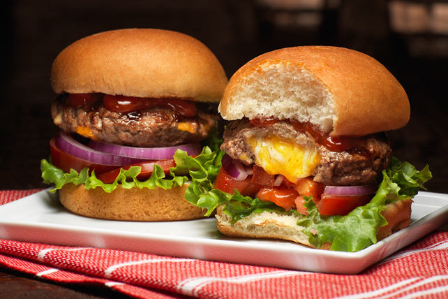 Triple Cheddar-Stuffed Sliders