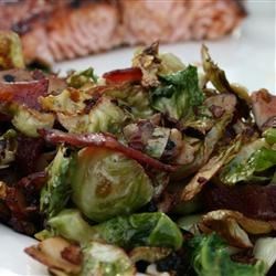 Shaved Brussels Sprouts with Bacon and Almonds