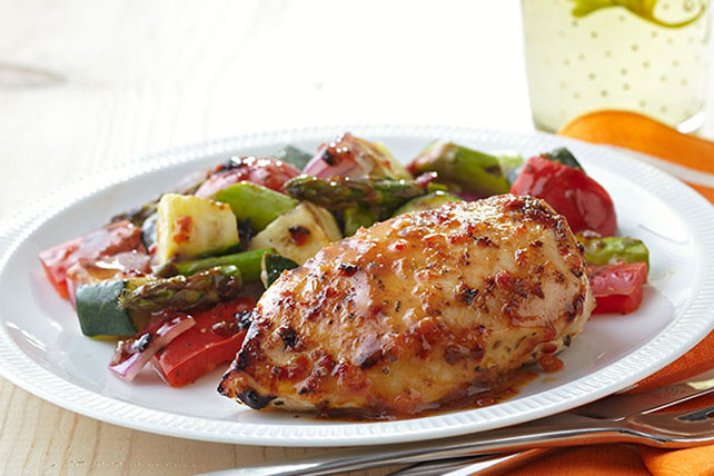 Grilled Chicken with Savory Summer Vegetables