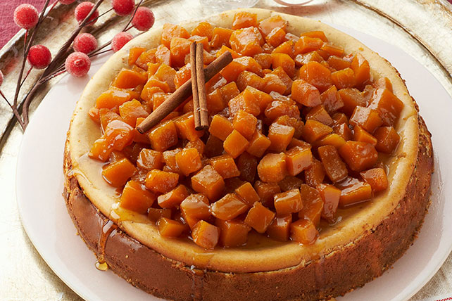 Candied Pumpkin-Topped Cheesecake