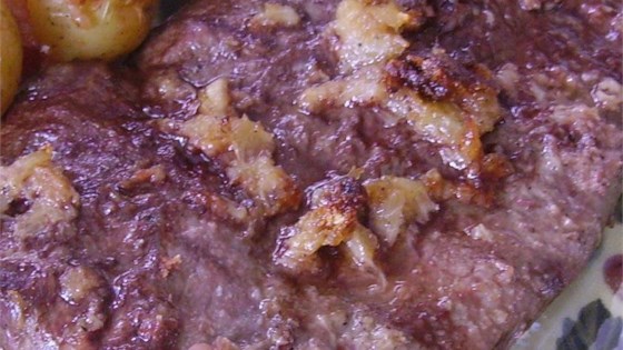 Roasted Garlic Flat Iron Steak
