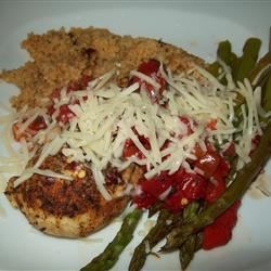 Chicken with Asparagus and Roasted Red Peppers