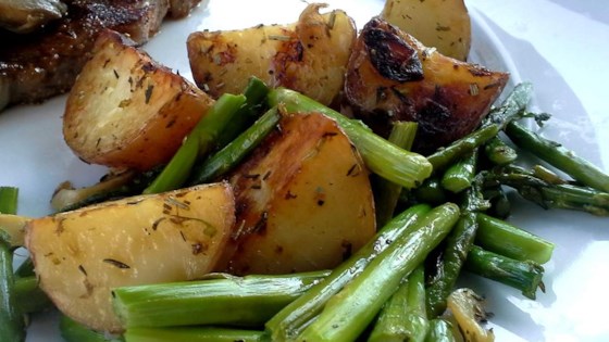 Oven Roasted Red Potatoes and Asparagus