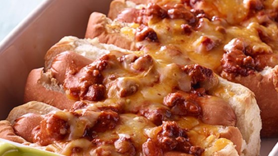 Baked Chili Hot Dogs