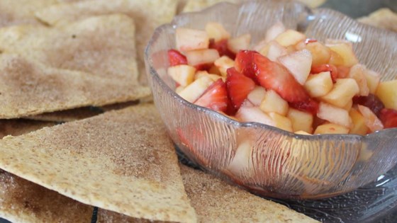 Healthier Annie's Fruit Salsa and Cinnamon Chips