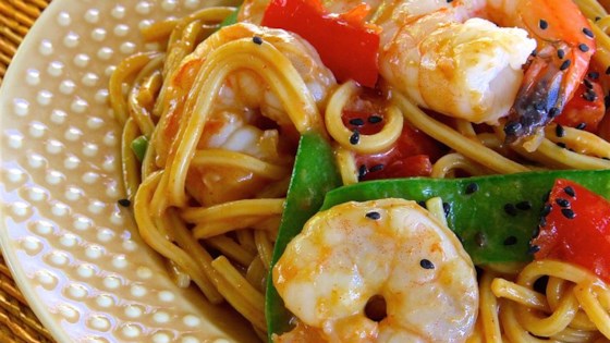 Spicy Thai Shrimp Pasta