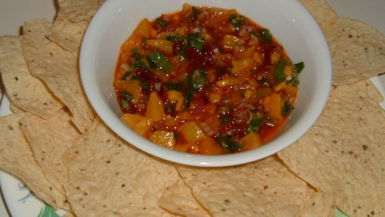 Chipotle Peach Salsa with Cilantro