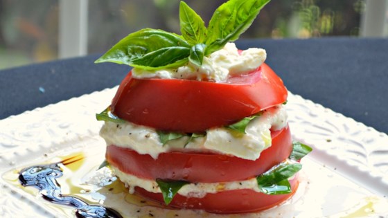 Stacked Tomato and Burrata Salad
