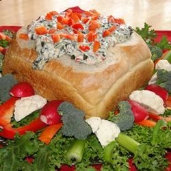 Hot Spinach Red Pepper Dip